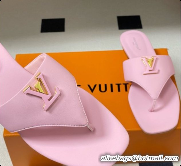 Good Product Louis Vuitton LV Mare Flat Thong in Pink Plain Calf Leather 6072904 2026