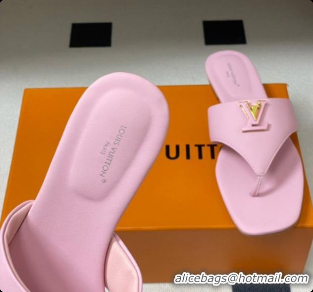 Good Product Louis Vuitton LV Mare Flat Thong in Pink Plain Calf Leather 6072904 2026