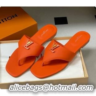 Trendy Design Louis Vuitton LV Mare Flat Thong in Orange Plain Calf Leather 6072905 2026
