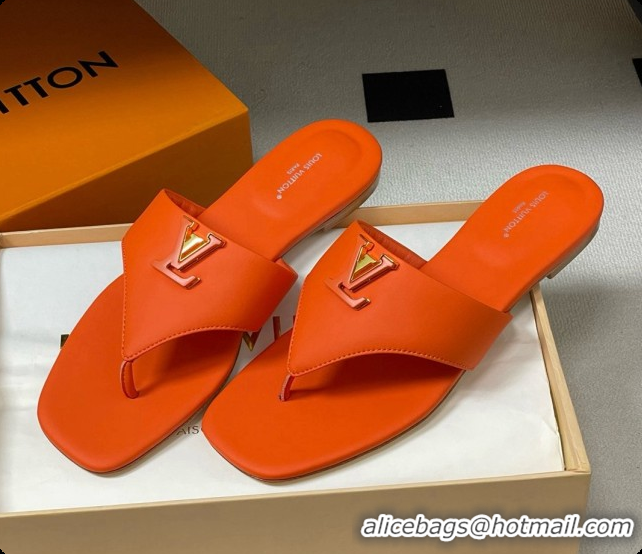 Trendy Design Louis Vuitton LV Mare Flat Thong in Orange Plain Calf Leather 6072905 2026