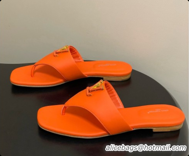 Trendy Design Louis Vuitton LV Mare Flat Thong in Orange Plain Calf Leather 6072905 2026