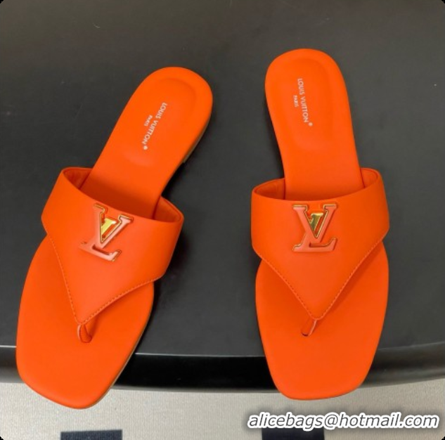 Trendy Design Louis Vuitton LV Mare Flat Thong in Orange Plain Calf Leather 6072905 2026