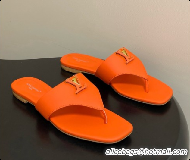 Trendy Design Louis Vuitton LV Mare Flat Thong in Orange Plain Calf Leather 6072905 2026
