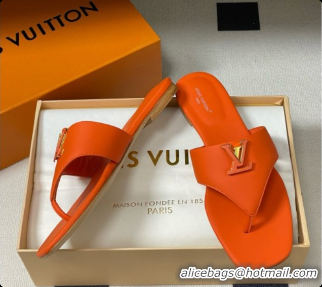 Trendy Design Louis Vuitton LV Mare Flat Thong in Orange Plain Calf Leather 6072905 2026