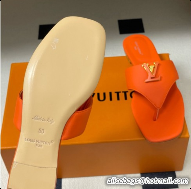 Trendy Design Louis Vuitton LV Mare Flat Thong in Orange Plain Calf Leather 6072905 2026