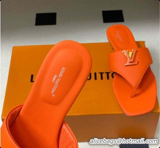 Trendy Design Louis Vuitton LV Mare Flat Thong in Orange Plain Calf Leather 6072905 2026
