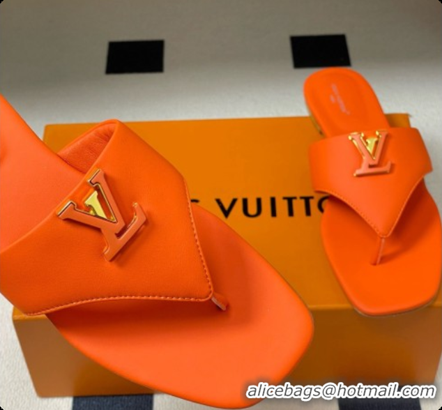 Trendy Design Louis Vuitton LV Mare Flat Thong in Orange Plain Calf Leather 6072905 2026