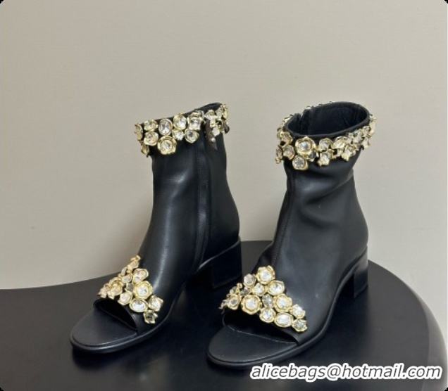 Grade Quality Louis Vuitton Talisman Open Toe Ankle Boot with Low Heel Black Cruise 6072909 2026