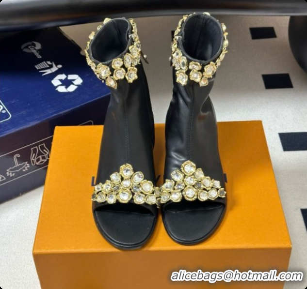 Grade Quality Louis Vuitton Talisman Open Toe Ankle Boot with Low Heel Black Cruise 6072909 2026