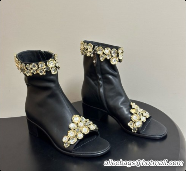 Grade Quality Louis Vuitton Talisman Open Toe Ankle Boot with Low Heel Black Cruise 6072909 2026
