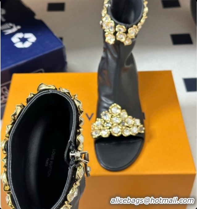 Grade Quality Louis Vuitton Talisman Open Toe Ankle Boot with Low Heel Black Cruise 6072909 2026