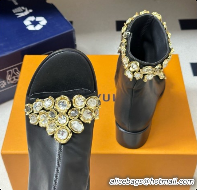 Grade Quality Louis Vuitton Talisman Open Toe Ankle Boot with Low Heel Black Cruise 6072909 2026