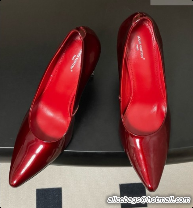 Best Price Louis Vuitton Patent Calfskin Pumps 10.5cm Heel LV072913 Red 2026