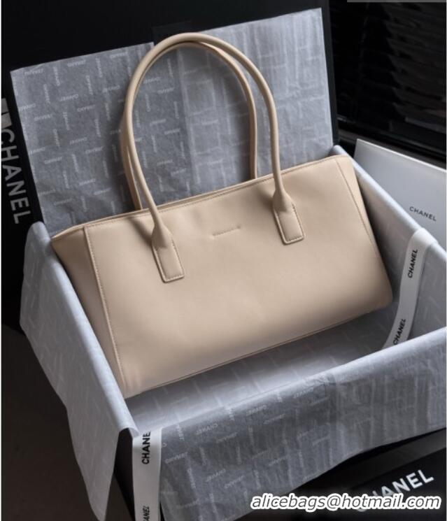 Top Grade Chanel Small Shopping Bag in Smooth Calfskin AS6243 Beige 2026