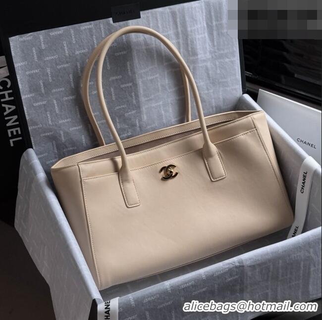 Top Grade Chanel Small Shopping Bag in Smooth Calfskin AS6243 Beige 2026