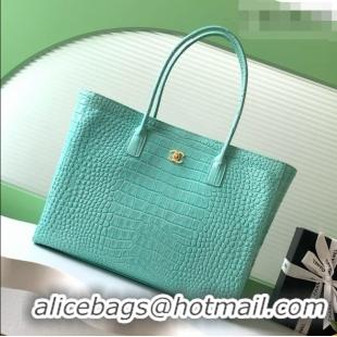Top Design Chanel Large Shopping Bag in Crocodile Embossed Calfskin AS6239 Green 2026