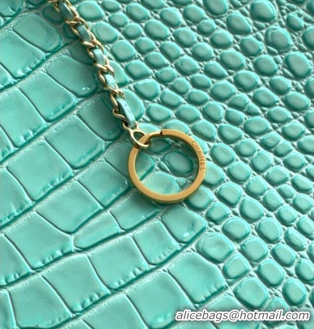 Top Design Chanel Large Shopping Bag in Crocodile Embossed Calfskin AS6239 Green 2026