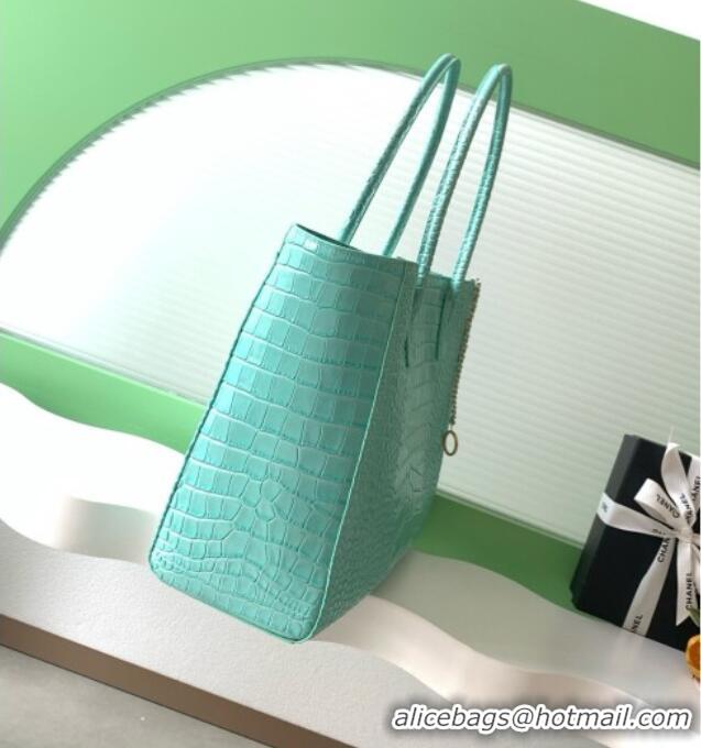 Top Design Chanel Large Shopping Bag in Crocodile Embossed Calfskin AS6239 Green 2026