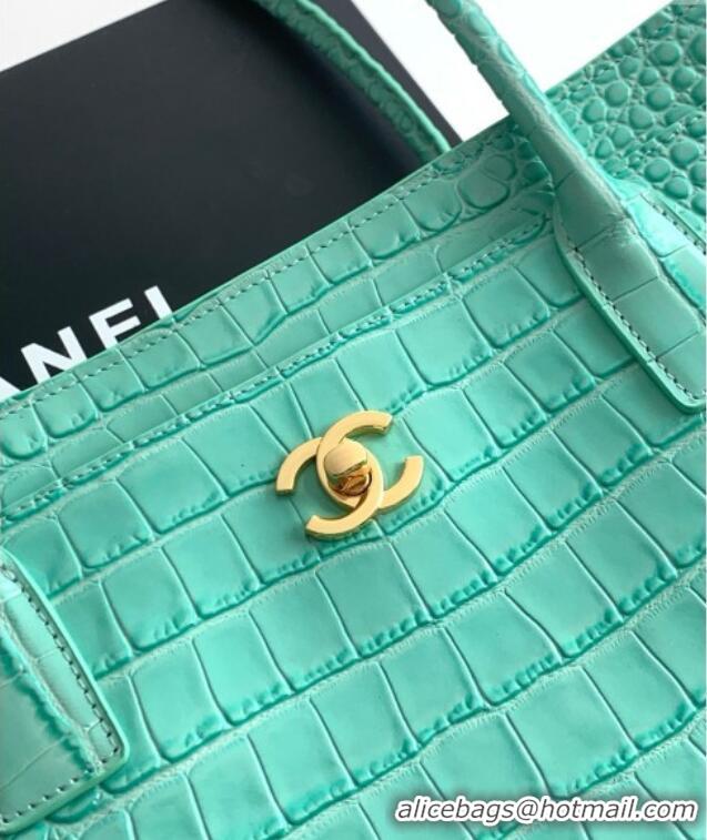 Top Design Chanel Large Shopping Bag in Crocodile Embossed Calfskin AS6239 Green 2026