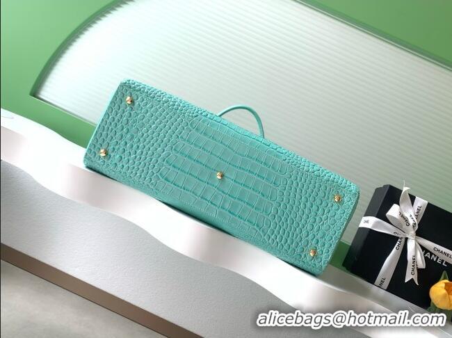 Top Design Chanel Large Shopping Bag in Crocodile Embossed Calfskin AS6239 Green 2026
