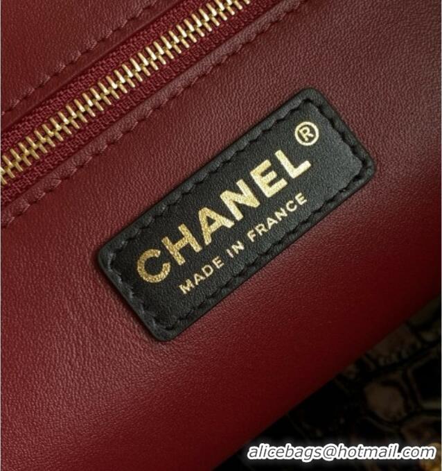 Top Design Chanel Large Shopping Bag in Crocodile Embossed Calfskin AS6239 Black 2026