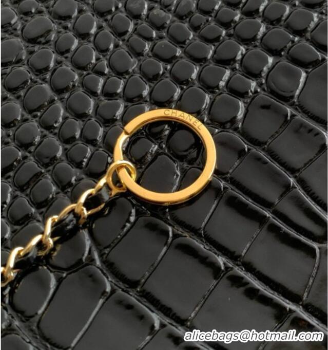 Top Design Chanel Large Shopping Bag in Crocodile Embossed Calfskin AS6239 Black 2026
