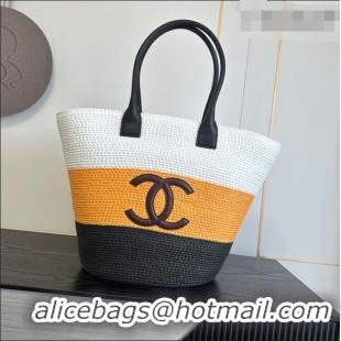 Big Discount Chanel Raffia/Calfskin Maxi Tote AS6148 2026