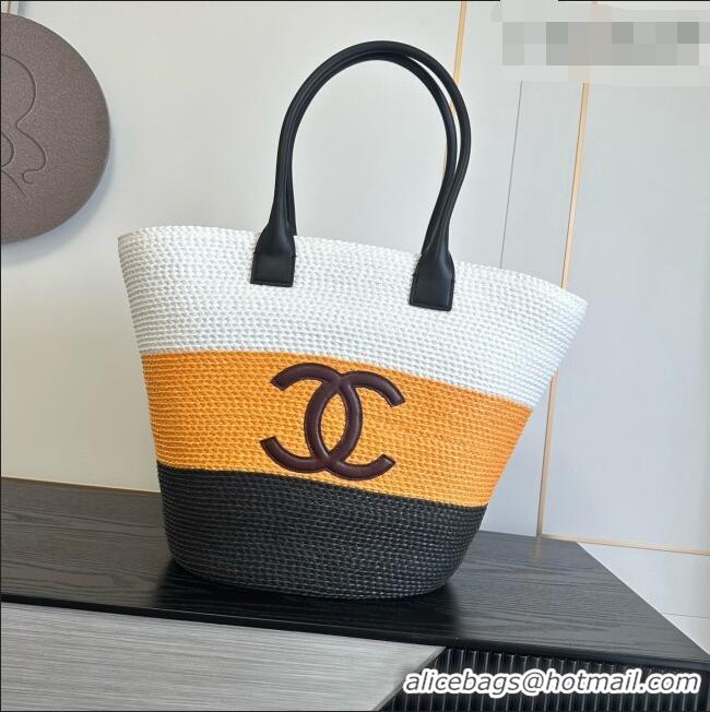 Big Discount Chanel Raffia/Calfskin Maxi Tote AS6148 2026