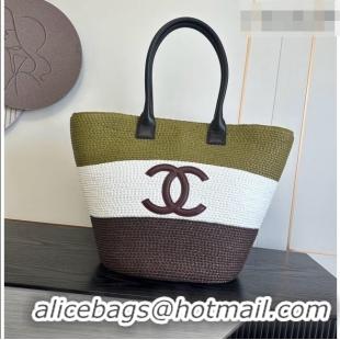 Best Price Discount Chanel Raffia & Calfskin Maxi Tote AS6148 2026
