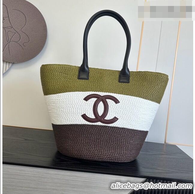 Best Price Discount Chanel Raffia & Calfskin Maxi Tote AS6148 2026