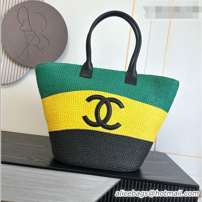 Buy Inexpensive Chanel Raffia & Calfskin Maxi Tote AS6148 2026