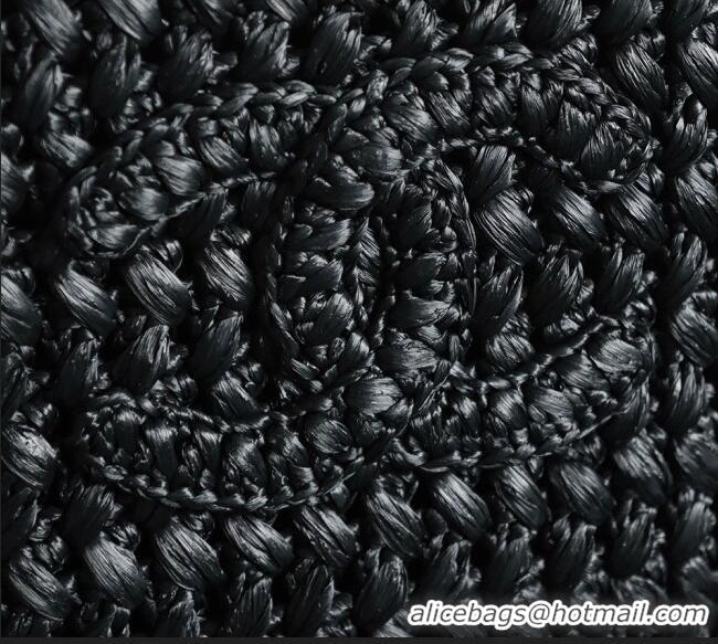 Top Grade Chanel Coco Beach Raffia Tote CH082513 Black 2026