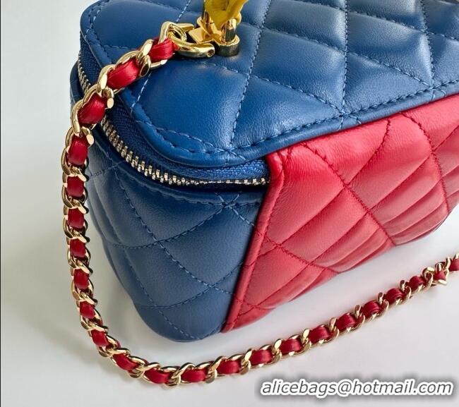 Top Grade Chanel Lambskin Long Vanity with Chain AP2199 Blue 2026