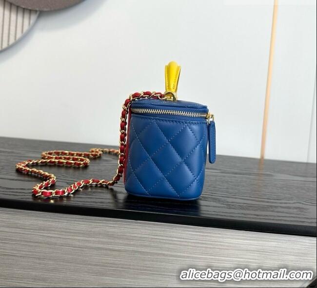 Top Grade Chanel Lambskin Long Vanity with Chain AP2199 Blue 2026