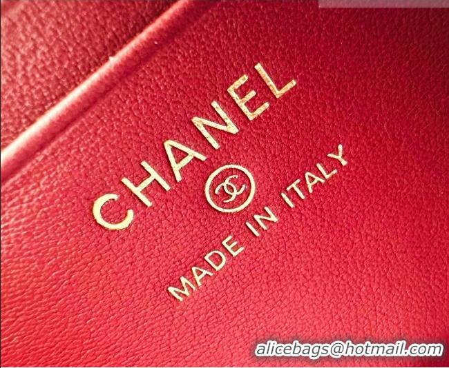 Top Grade Chanel Lambskin Long Vanity with Chain AP2199 Blue 2026