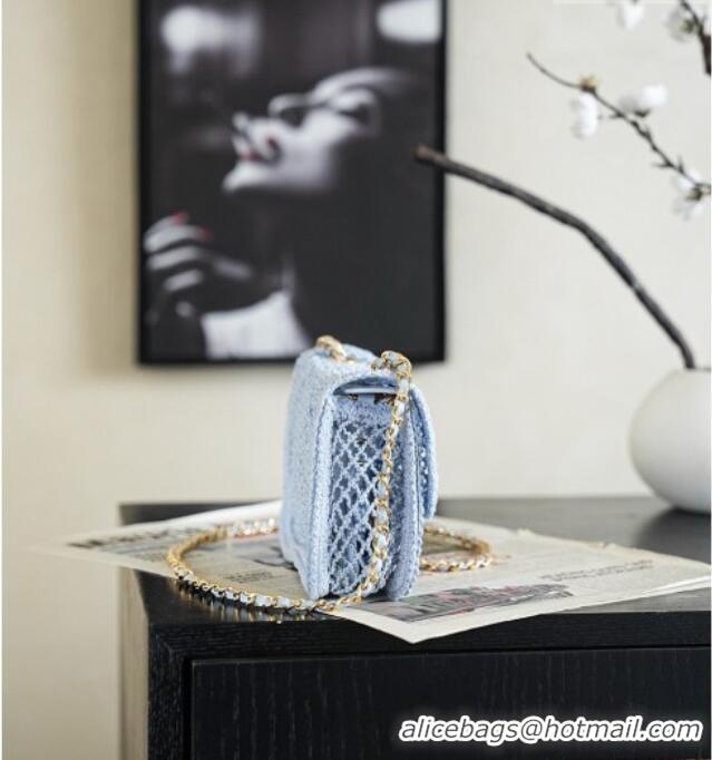 Top Grade Chanel CoCo Beach Small Flap Bag AS6156 Light Blue 2026