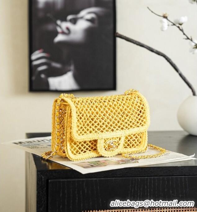 Best Quality Chanel CoCo Beach Small Flap Bag AS6156 Yellow 2026