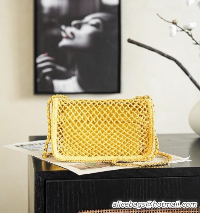 Best Quality Chanel CoCo Beach Small Flap Bag AS6156 Yellow 2026