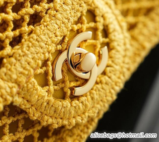 Best Quality Chanel CoCo Beach Small Flap Bag AS6156 Yellow 2026