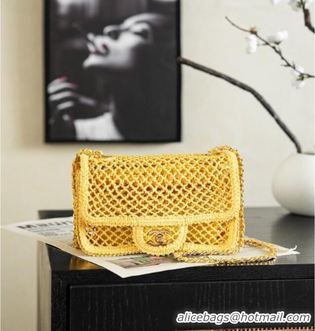 Best Quality Chanel CoCo Beach Small Flap Bag AS6156 Yellow 2026