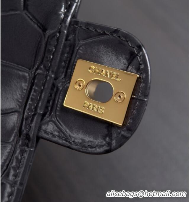 Most Popular Chanel Crocodile Embossed Calfskin Flap Bag AS6340 Grey 2026