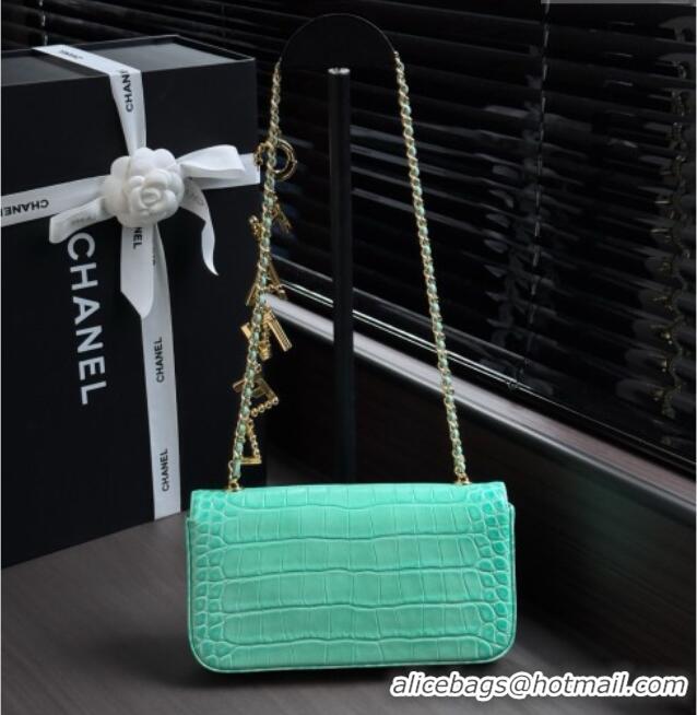 Classic Specials Chanel Crocodile Embossed Calfskin Flap Bag AS6340 Green 2026