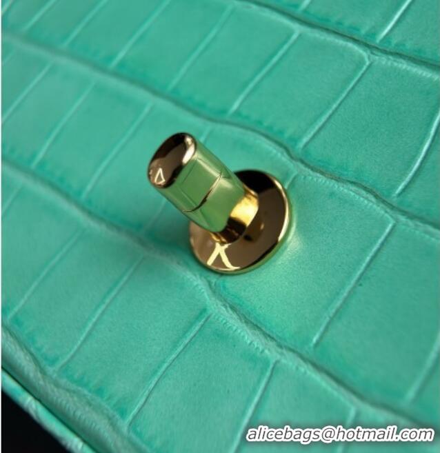Classic Specials Chanel Crocodile Embossed Calfskin Flap Bag AS6340 Green 2026