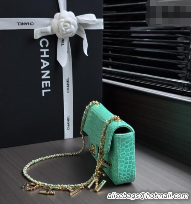 Classic Specials Chanel Crocodile Embossed Calfskin Flap Bag AS6340 Green 2026