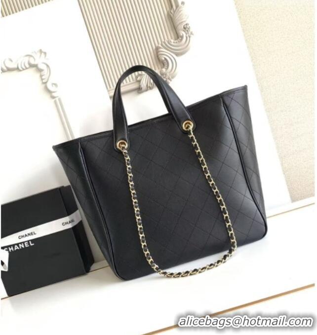 Best Product Chanel Small Tote Bag in Calfskin AS6200 Black 2026