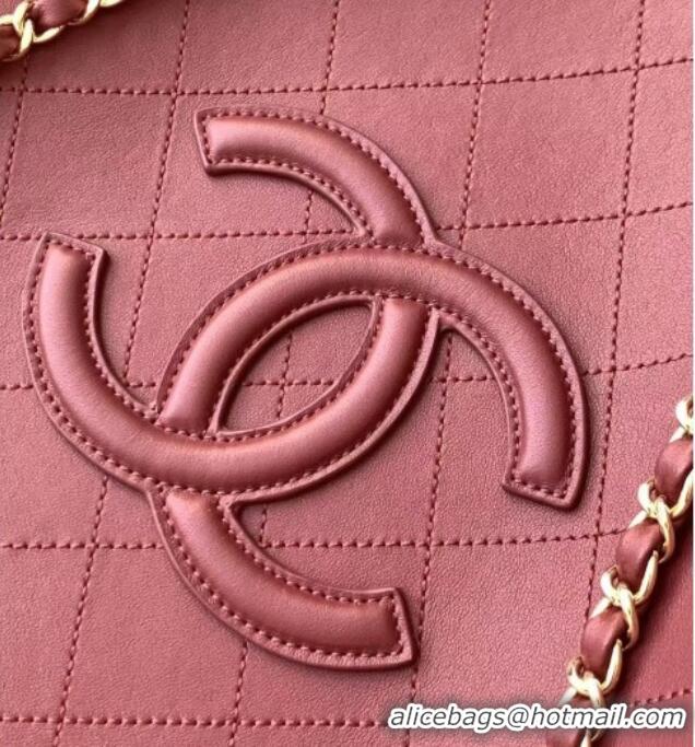 Famous Brand Chanel Small Tote Bag in Calfskin AS6200 Burgundy 2026