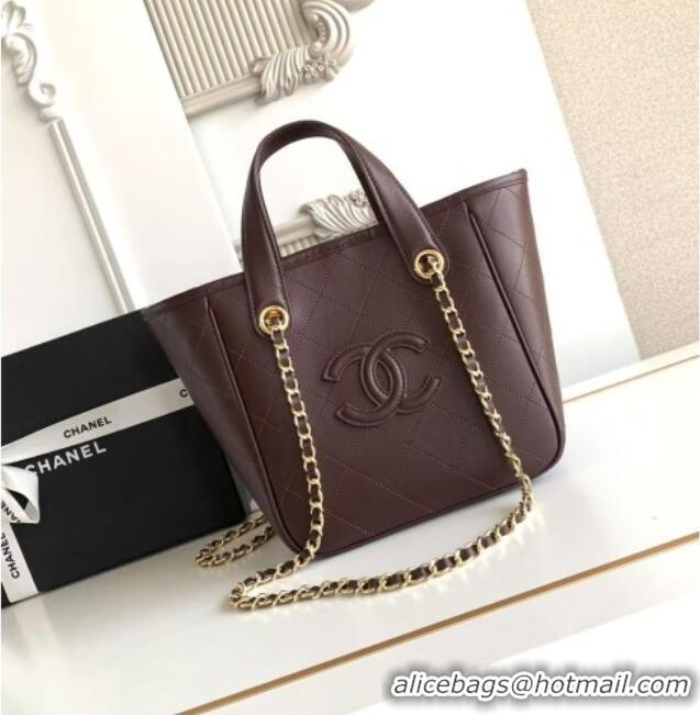 Market Sells Chanel Mini Tote Bag in Calfskin AS6199 Dark Brown 2026