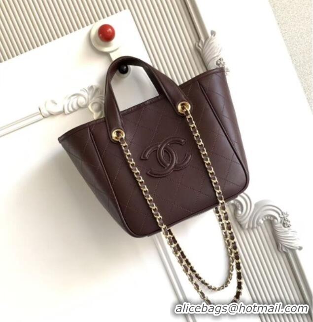 Market Sells Chanel Mini Tote Bag in Calfskin AS6199 Dark Brown 2026