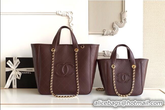 Market Sells Chanel Mini Tote Bag in Calfskin AS6199 Dark Brown 2026