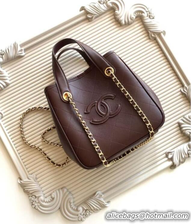 Market Sells Chanel Mini Tote Bag in Calfskin AS6199 Dark Brown 2026